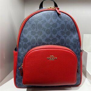 Coach Red and Blue Women's Backpack